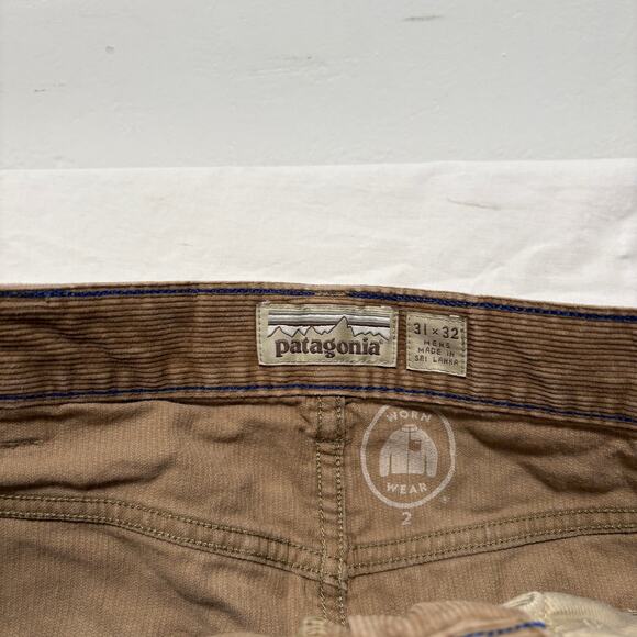 Patagonia Iron Clad Straight Fit Corduroy Pants Brown 31x27 - Picture 6 of 7